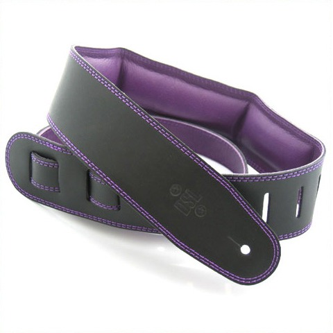 Guitar Strap DSL 2.5" Padded Garment Black/Purple